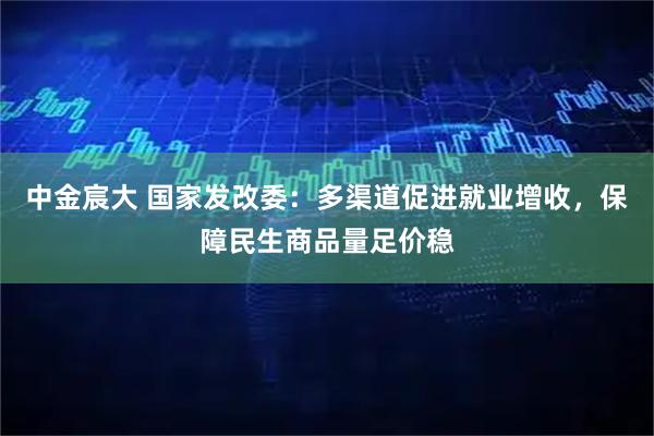 中金宸大 国家发改委：多渠道促进就业增收，保障民生商品量足价稳